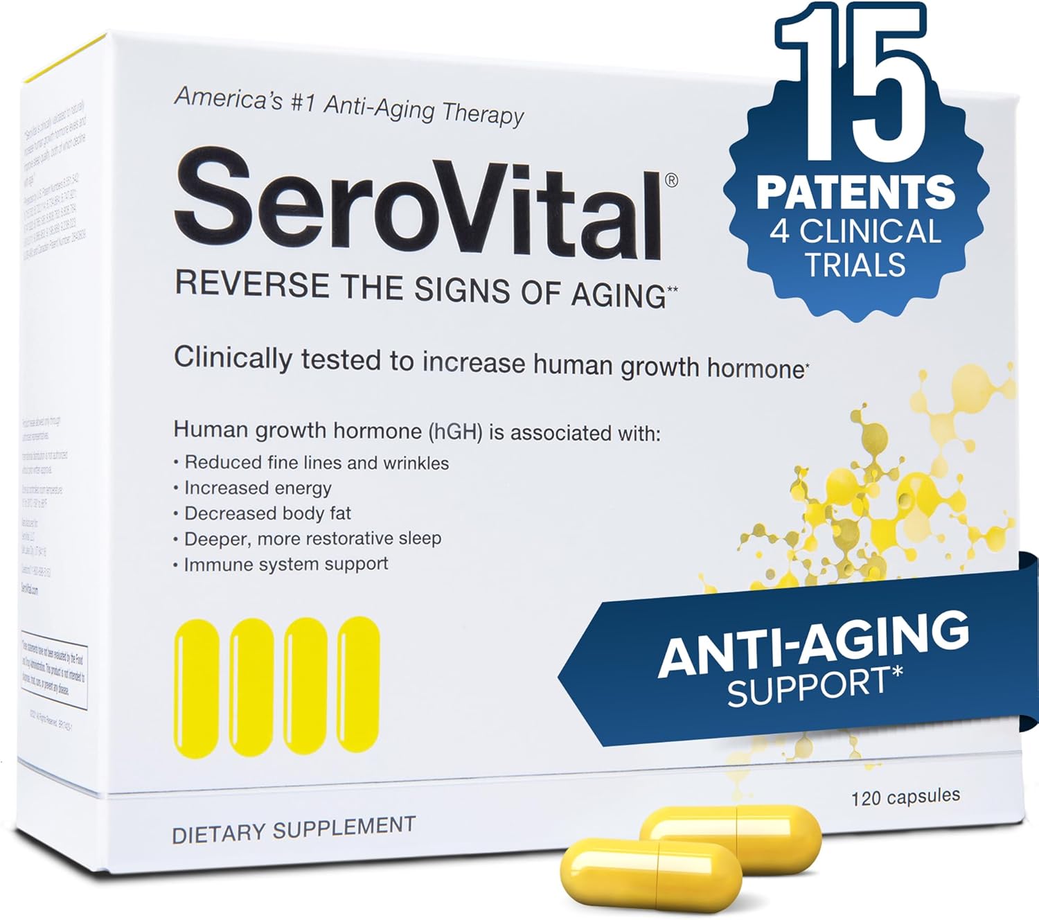 Serovital Renewal Complex - Anti Aging Supplements - Improved Energy, Immunity and Sleep (30 days serving) - Clearance Sale Serovital