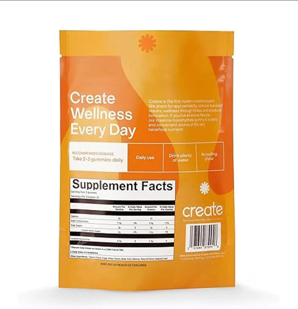 Creatine Gummies for Focus, Strength & Endurance (Vegan, Non-GMO, 1.5g, 90ct) CaveMan Horizon