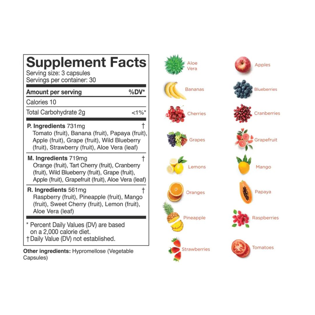 Balance of Nature® Fruits & Veggies – 100% Whole Food Supplement for Immunity, Energy & Vitality (180 Capsules)