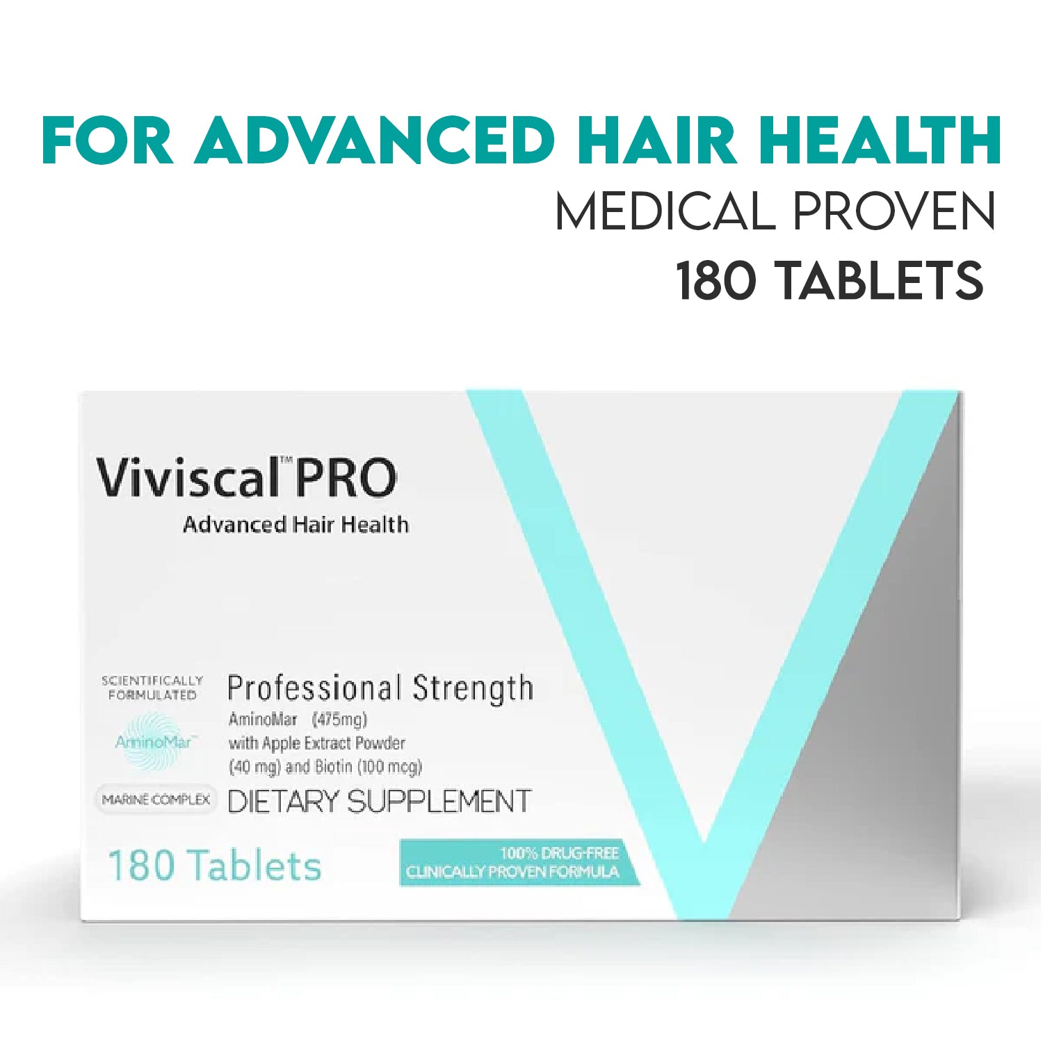 Viviscal PRO Professional Strength Hair Growth Supplements 180 Tablets - Medical Proven (Clearance Sale) Viviscal