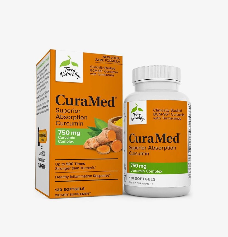 Terry Naturally CuraMed 750 mg Curcumin Complex - Superior Absorption, 120 Softgels CaveMan Horizon