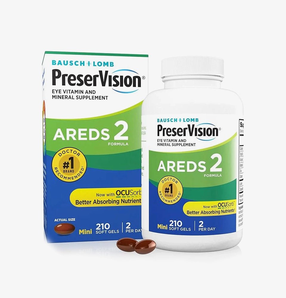 PreserVision AREDS 2 Eye Vitamin & Mineral Supplement with Lutein, Vitamin C & Zinc - 210 Softgels CaveMan Horizon