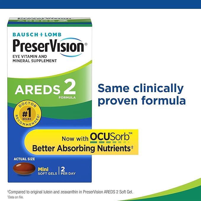 PreserVision AREDS 2 Eye Vitamin & Mineral Supplement with Lutein, Vitamin C & Zinc - 210 Softgels