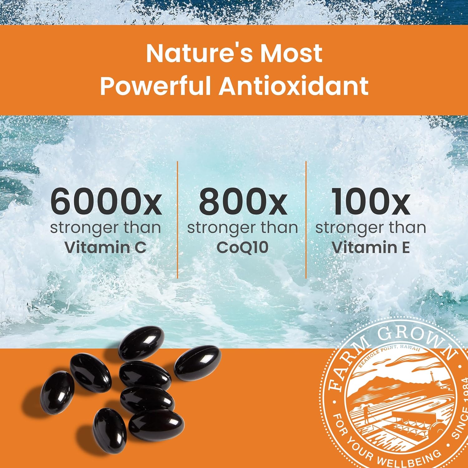 BioAstin Hawaiian Astaxanthin 12mg – Antioxidant Support Supplement (120 Softgels)