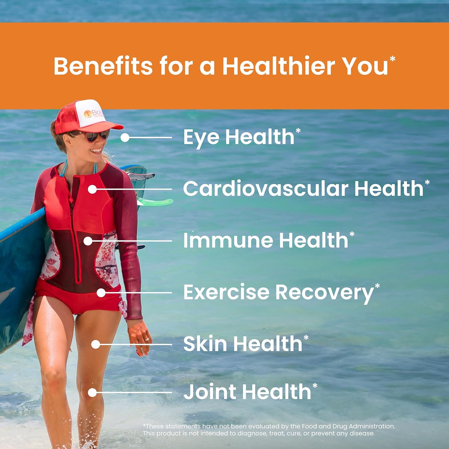 BioAstin Hawaiian Astaxanthin 12mg – Antioxidant Support Supplement (120 Softgels)